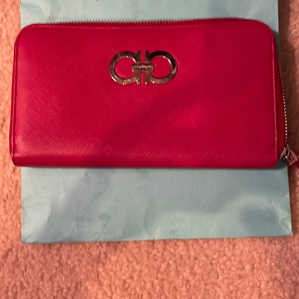 Ferragamo red ladies wallet